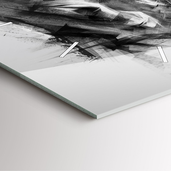 Szögletes fali üvegóra Festett oroszlán