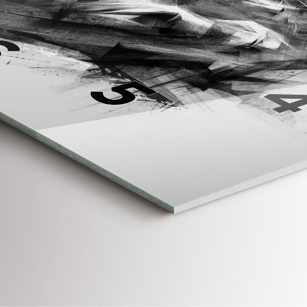 Szögletes fali üvegóra Festett oroszlán