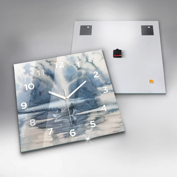 Szögletes fali üvegóra Téli Łódka-tó