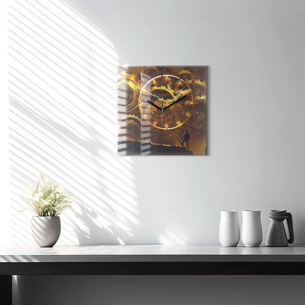 Szögletes fali üvegóra Idő – Mechanizmus