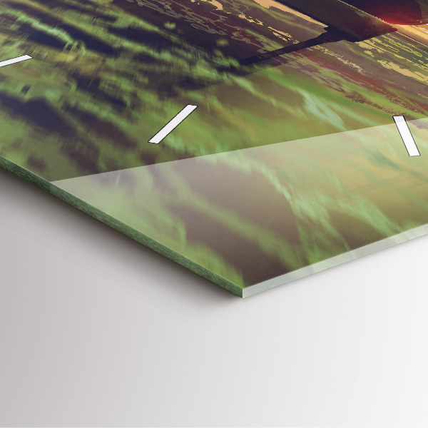 Szögletes fali üvegóra Koncert a tengerparton