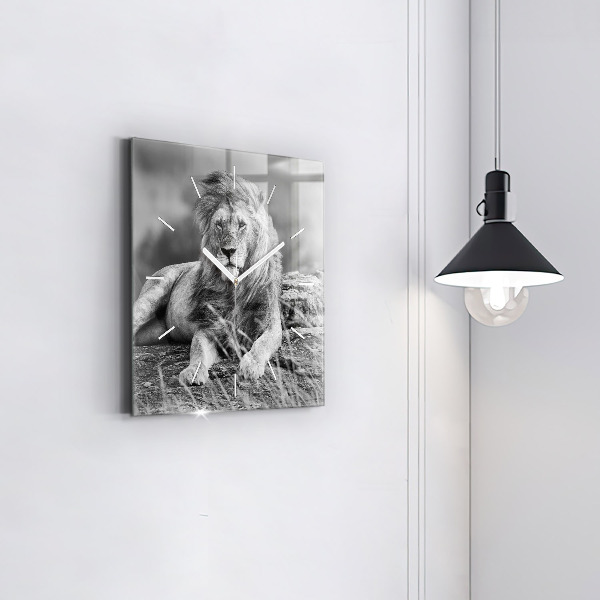Szögletes fali üvegóra Absztrakció - Oroszlán