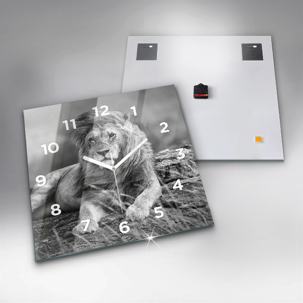 Szögletes fali üvegóra Absztrakció - Oroszlán