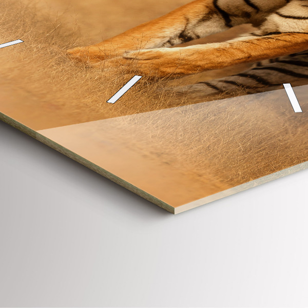 Szögletes fali üvegóra Vadásztigris