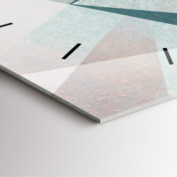 Szögletes fali üvegóra Háromszögek absztrakt textúra