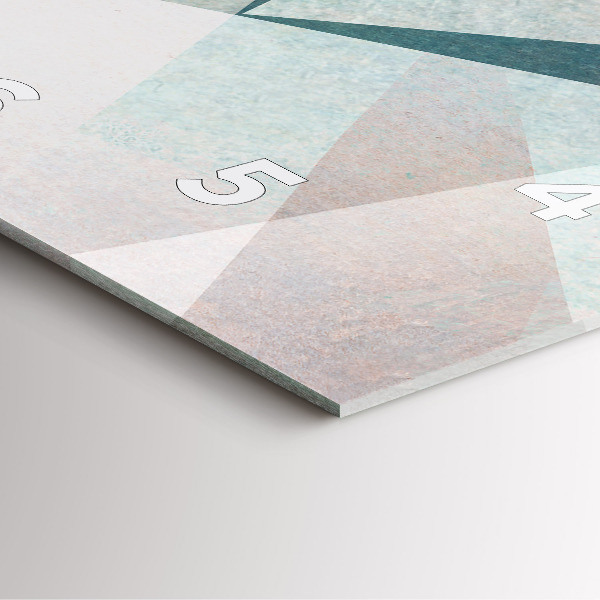 Szögletes fali üvegóra Háromszögek absztrakt textúra