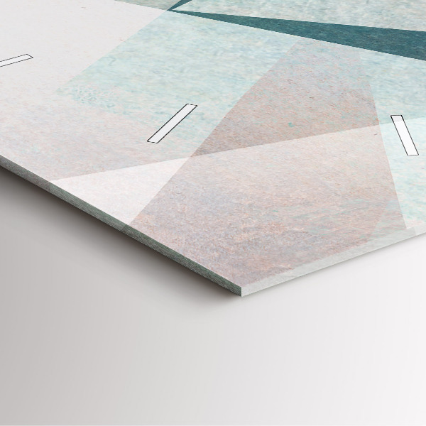 Szögletes fali üvegóra Háromszögek absztrakt textúra