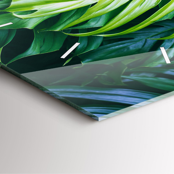 Szögletes fali üvegóra A természet trópusi oldala