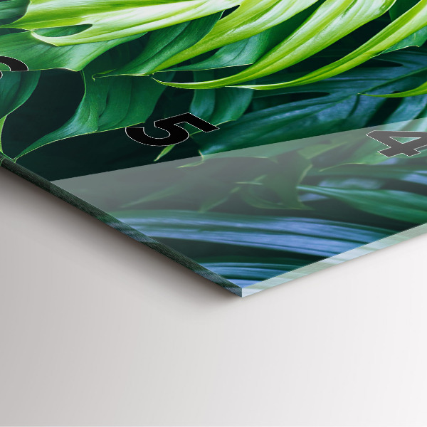 Szögletes fali üvegóra A természet trópusi oldala