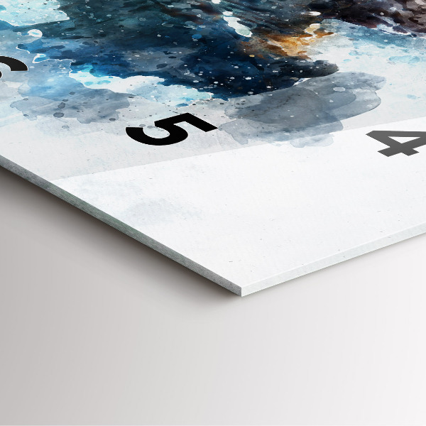 Szögletes fali üvegóra Absztrakt arcok