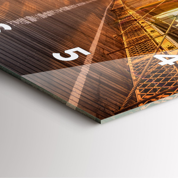 Szögletes fali üvegóra Brooklyn Bridge NYC