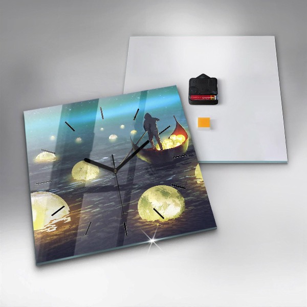 Szögletes fali üvegóra Absztrakció