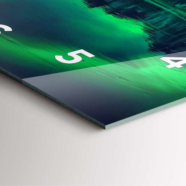 Szögletes fali üvegóra Északi fény