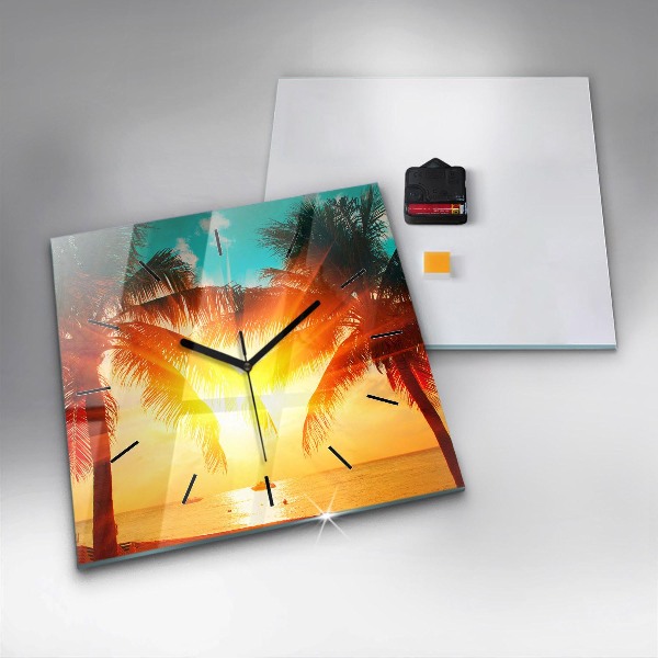 Szögletes fali üvegóra Nyaralás Pihenés Nyár