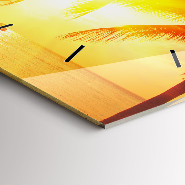 Szögletes fali üvegóra Nyaralás Pihenés Nyár