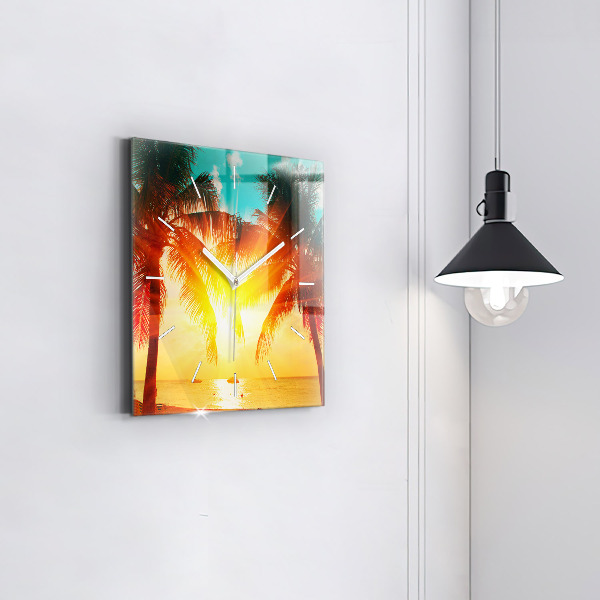 Szögletes fali üvegóra Nyaralás Pihenés Nyár