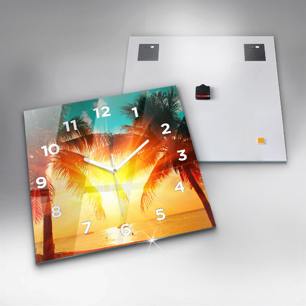 Szögletes fali üvegóra Nyaralás Pihenés Nyár