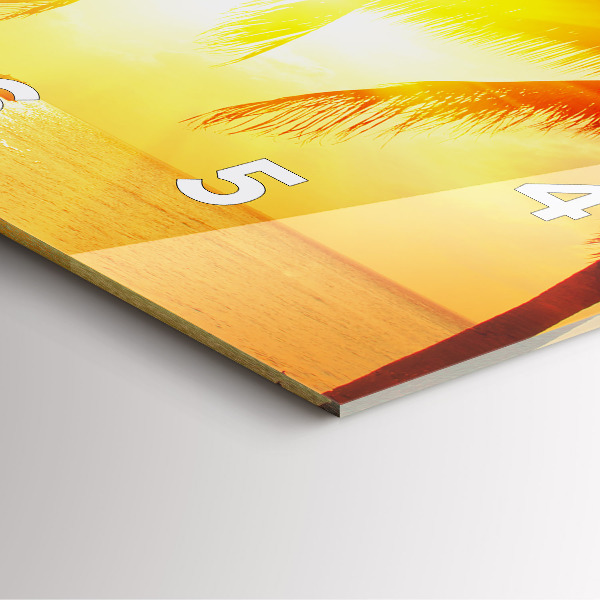 Szögletes fali üvegóra Nyaralás Pihenés Nyár