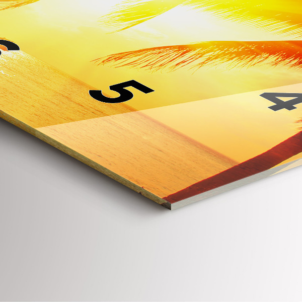 Szögletes fali üvegóra Nyaralás Pihenés Nyár