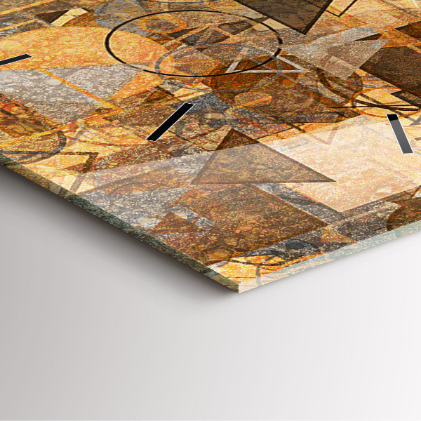 Szögletes fali üvegóra Geometriai formák