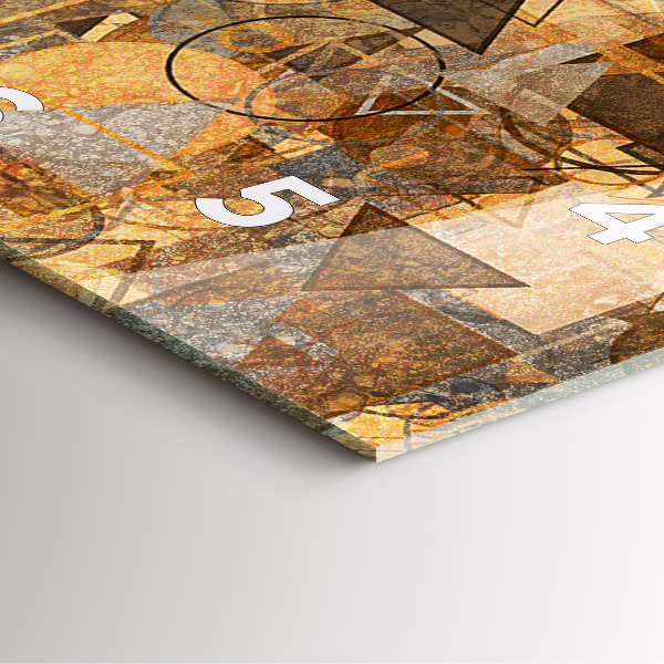 Szögletes fali üvegóra Geometriai formák