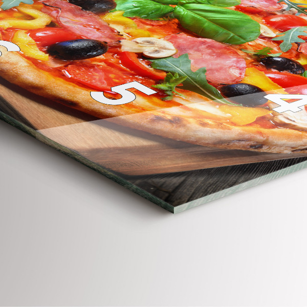 Szögletes fali üvegóra Olaszország kulináris szíve