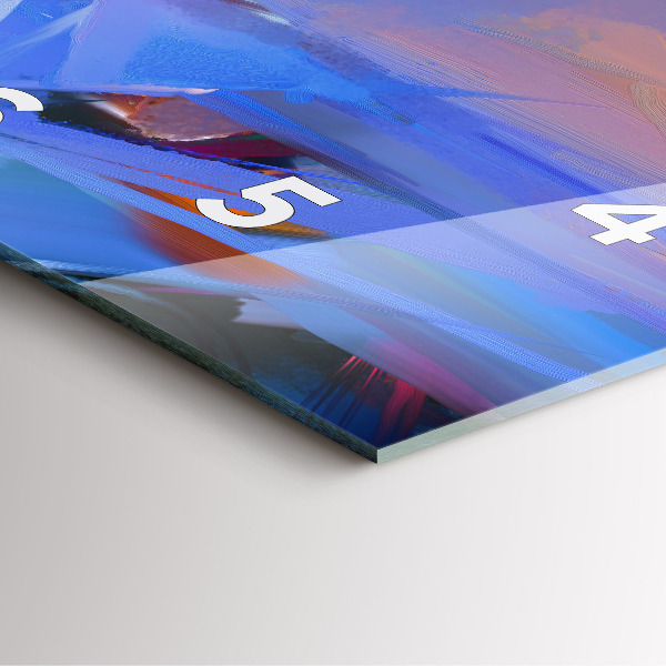 Szögletes fali üvegóra Tengeri tájkép