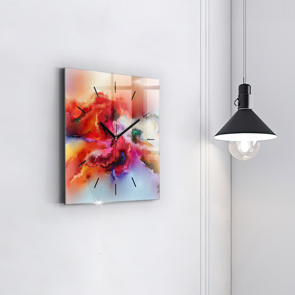 Szögletes fali üvegóra Kiömlött festék