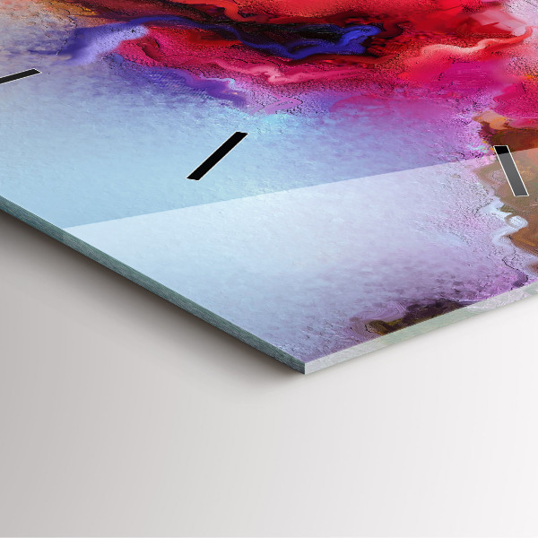 Szögletes fali üvegóra Kiömlött festék