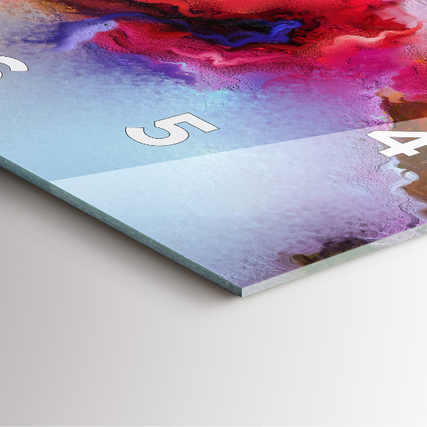 Szögletes fali üvegóra Kiömlött festék