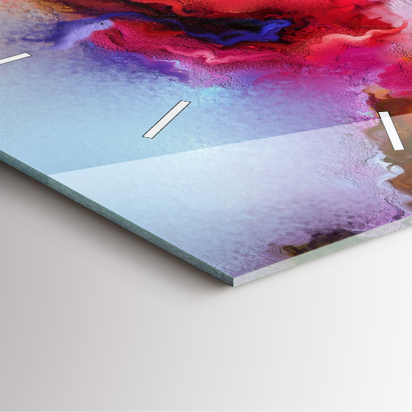 Szögletes fali üvegóra Kiömlött festék