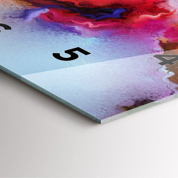 Szögletes fali üvegóra Kiömlött festék