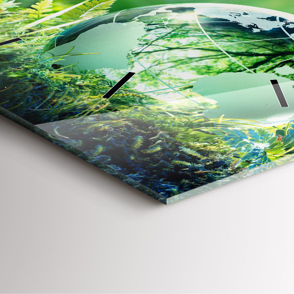 Szögletes fali üvegóra Földgolyó