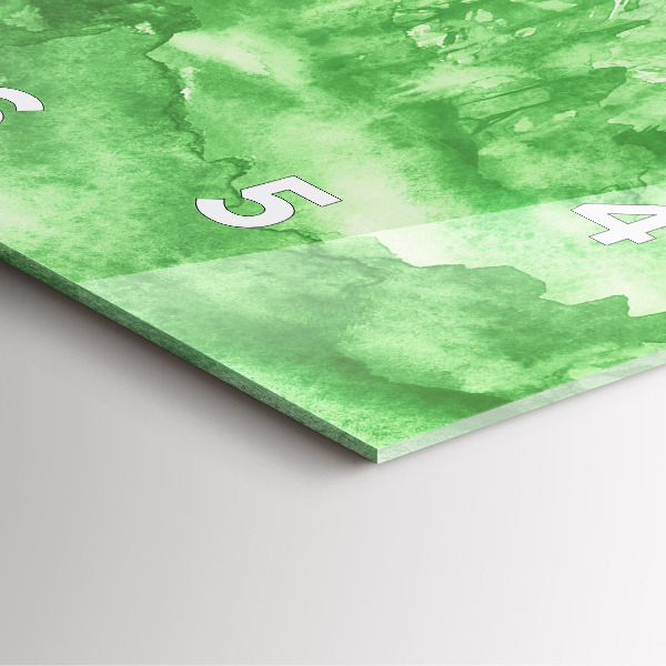 Szögletes fali üvegóra Zöld erdő festése