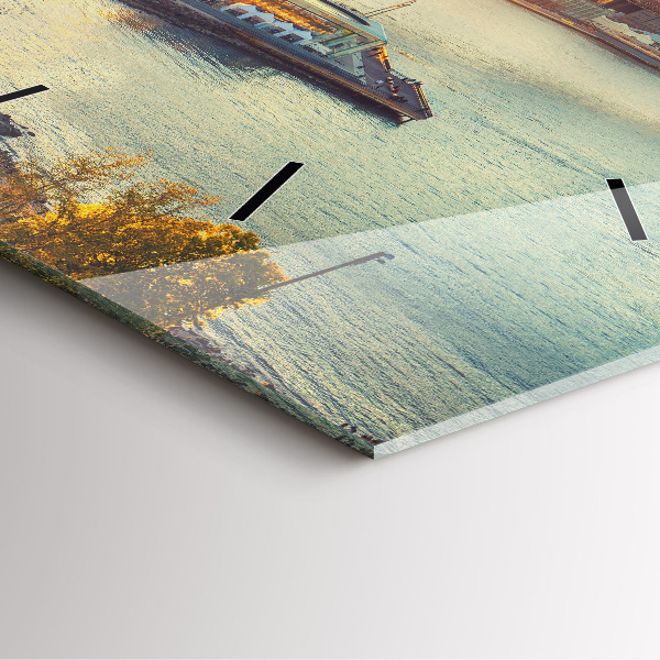 Szögletes fali üvegóra New York Manhattan