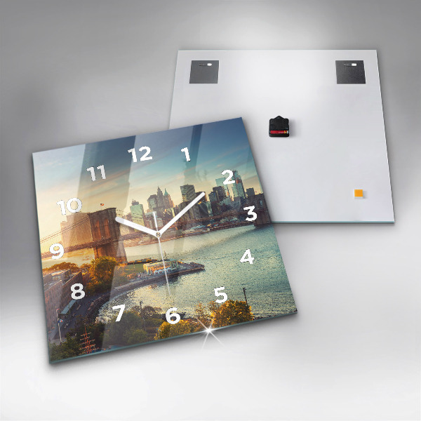 Szögletes fali üvegóra New York Manhattan