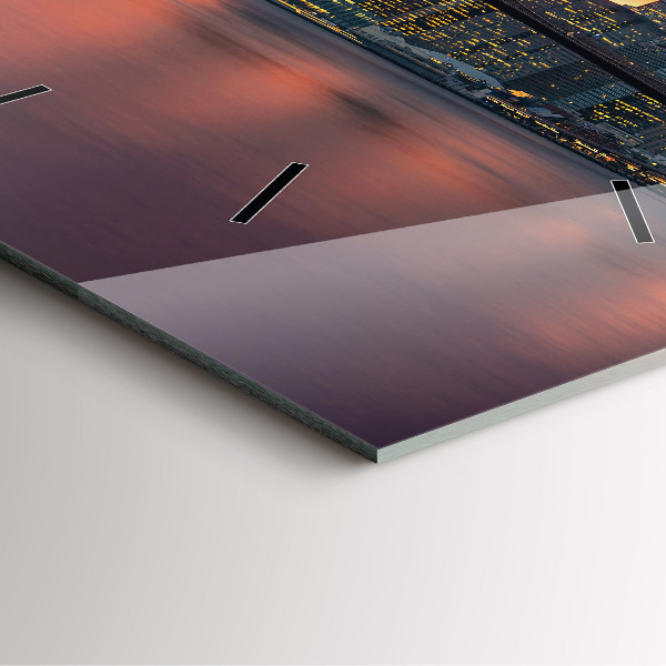 Szögletes fali üvegóra New York East River