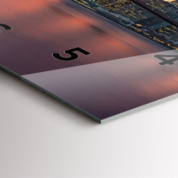 Szögletes fali üvegóra New York East River