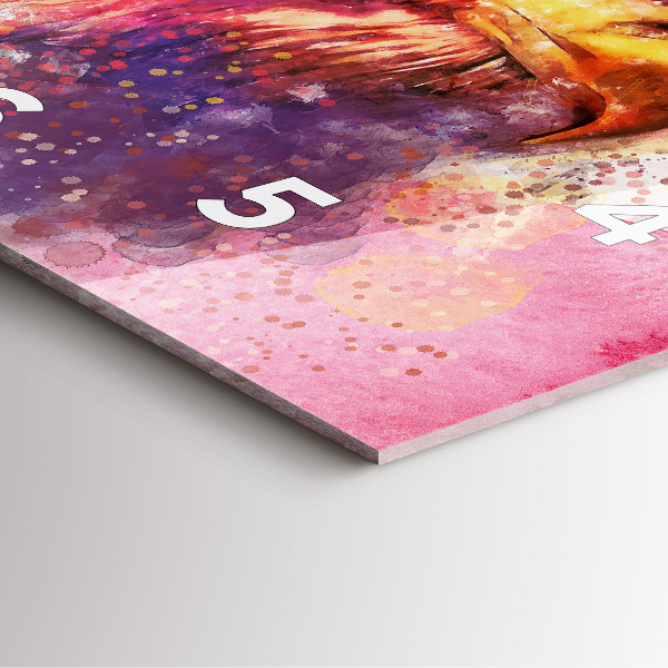 Szögletes fali üvegóra Akvarell sas