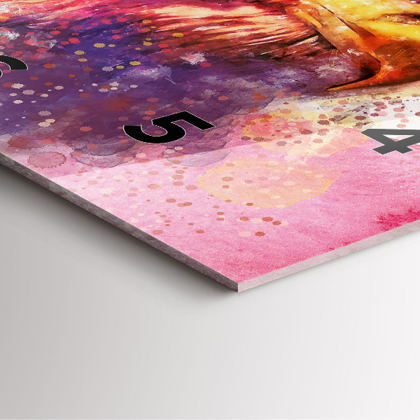 Szögletes fali üvegóra Akvarell sas