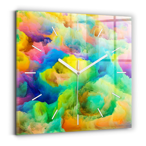 Szögletes fali üvegóra Fraktál textúra