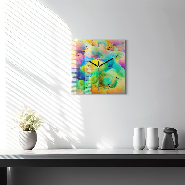 Szögletes fali üvegóra Fraktál textúra