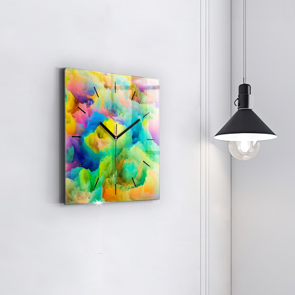 Szögletes fali üvegóra Fraktál textúra