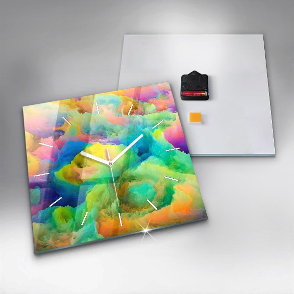 Szögletes fali üvegóra Fraktál textúra