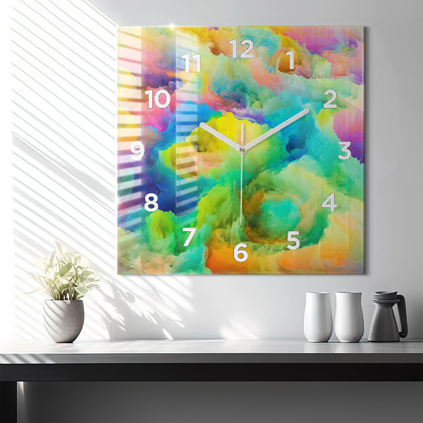 Szögletes fali üvegóra Fraktál textúra