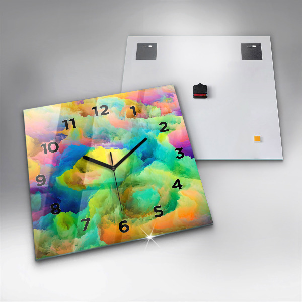 Szögletes fali üvegóra Fraktál textúra