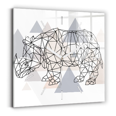 Szögletes fali üvegóra Geometrikus minta