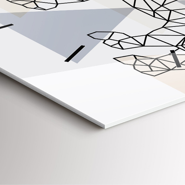 Szögletes fali üvegóra Geometrikus minta