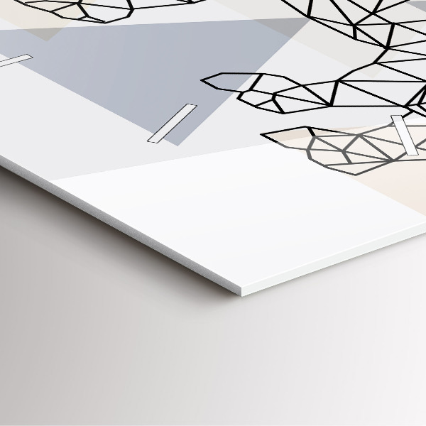 Szögletes fali üvegóra Geometrikus minta