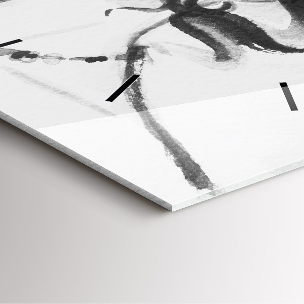 Szögletes fali üvegóra Divatos nő